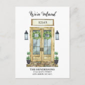 Carte Postale Nous avons déplacé la porte d'aquarelle Faire-part (Devant)