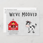 Carte Postale Nous avons déplacé la vache à Barnyard (Devant / Derrière)