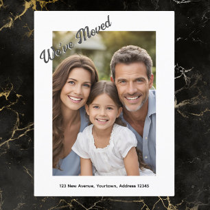 Carte Postale Nous avons déplacé l'adresse photo de la famille C