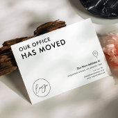 Carte Postale Nous avons déplacé le changement d'adresse du bure