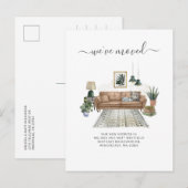 Carte Postale Nous avons déplacé le changement d'adresse Faire-p (Devant / Derrière)