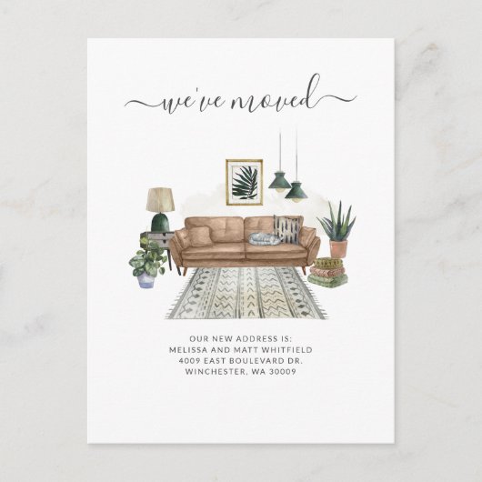 Carte Postale Nous avons déplacé le changement d'adresse Faire-p (Devant)