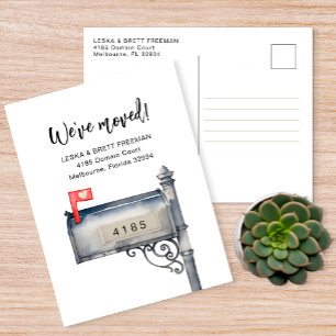 Carte Postale Nous avons déplacé le Faire-part de déplacement de