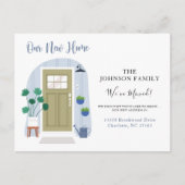 Carte Postale Nous avons déplacé le Faire-part de porte d'aquare (Devant)