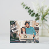 Carte Postale Nous avons déplacé le Faire-part photo (Debout devant)