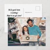 Carte Postale Nous avons déplacé le Faire-part photo (Devant / Derrière)