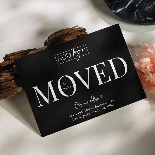 Carte Postale Nous avons déplacé le logo de l'entreprise Changem