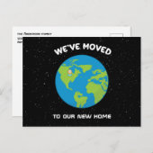 Carte Postale Nous avons déplacé le thème de l'espace à domicile (Devant / Derrière)