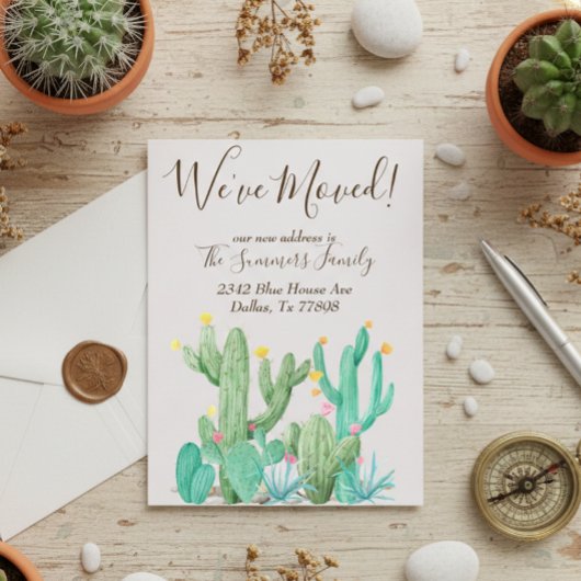 Carte Postale Nous avons déplacé les cactus du désert de Faire-p