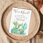 Carte Postale Nous avons déplacé les cactus du désert de Faire-p<br><div class="desc">This design created though digital art. It may be personalized in the area provide or customizing by choosing the click to customize further option and changing the name, initials or words. Donc, change le texte color and style or delete the text for an image only design. Contact me at colorflowcreations@gmail.com...</div>