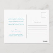 Carte Postale Nous avons déplacé minimal saphir bleu nouvelle ad (Dos)