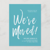 Carte Postale Nous avons déplacé minimal saphir bleu nouvelle ad (Devant)