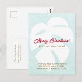 Carte Postale Nous Avons Déplacé Monstera Feuille Tropicale Noël (Devant / Derrière)