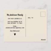 Carte Postale Nous avons déplacé un nouveau Faire-part de déplac (Dos)