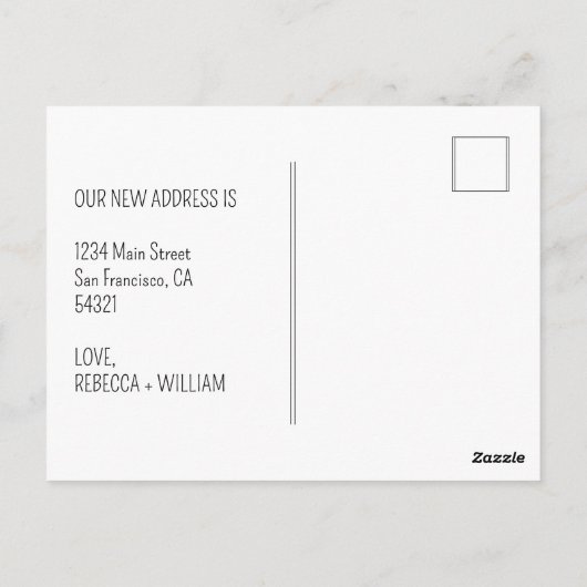 Carte Postale Nous avons déplacé un script manuscrit moderne (Dos)