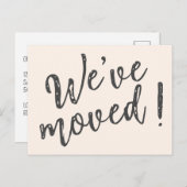 Carte Postale Nous avons déplacé un script manuscrit moderne (Devant / Derrière)
