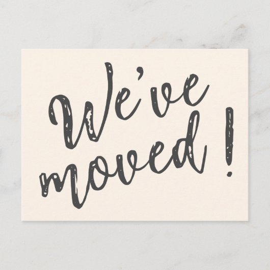 Carte Postale Nous avons déplacé un script manuscrit moderne (Devant)