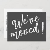 Carte Postale Nous avons déplacé un script manuscrit moderne (Devant / Derrière)