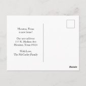 Carte Postale Nous avons déplacé une aquarelle Moving Faire-part (Dos)