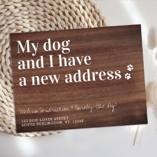 Carte Postale Nous avons déplacé une nouvelle adresse Pet Dog Dé