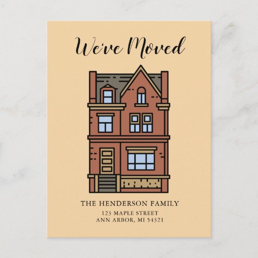 Carte Postale Nous avons déplacé une nouvelle maison Moving Fair (Devant)