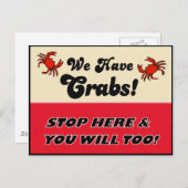 Carte Postale Nous Avons Des Crabes ! (Devant / Derrière)