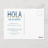 Carte Postale Nous Avons Elopé À Mexico Beach Faire-part De Mari (Dos)