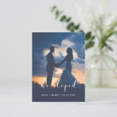 Carte Postale Nous avons élopé Elegant photo faire-part (Debout devant)