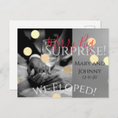 Carte Postale Nous Avons Elopé Joyeux Gros Fêtes Surprises Noël (Devant / Derrière)