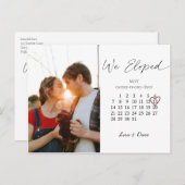 Carte Postale Nous Avons Elopé Mai 2023 Calendrier Mois Pink Hea (Devant / Derrière)