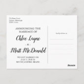 Carte Postale Nous avons Elopé Moderne Script Calligraphie Maria (Dos)