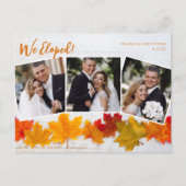 Carte Postale Nous avons Eloped Fall Leaf New-lysée Photo Collag (Devant)