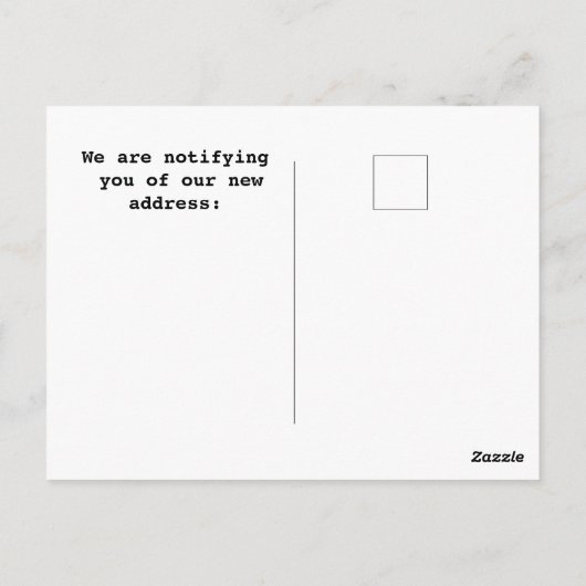 Carte Postale 'Nous avons évolué' (Dos)