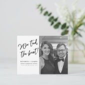 Carte Postale Nous Avons Lié Le Mariage De Script De Noeud Photo (Debout devant)
