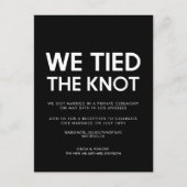 Carte Postale Nous avons lié le noeud Modern mariage faire-part (Devant)