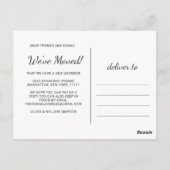 Carte Postale Nous avons Moved Chalkboard Moving Faire-part (Dos)