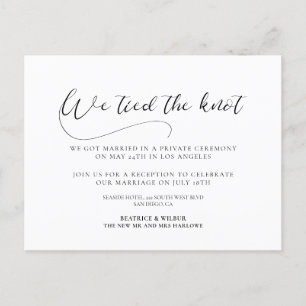 Carte Postale Nous avons noué le noeud Elégant calligraphie roma