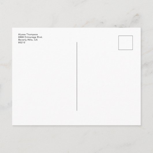 Carte Postale Nous avons réservé des sièges pour vous budget mod (Dos)