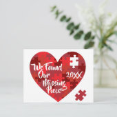 Carte Postale Nous Avons Trouvé Notre Pièce Manquante - Puzzle H (Debout devant)