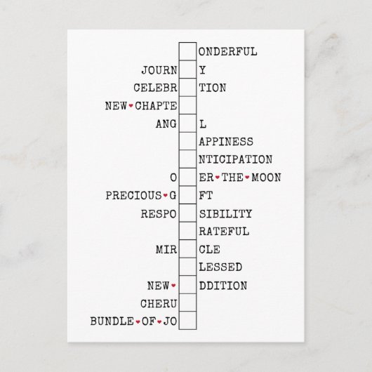 Carte Postale Nous Avons Un Bébé - Fun Faire-part de grossesse (Devant)