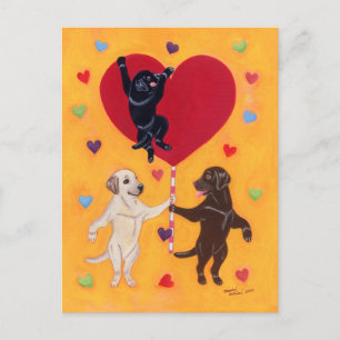 Carte Postale Nous avons un gros coeur Labradors Peinture