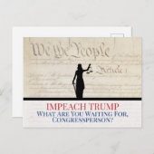 Carte Postale Nous, Congrès du Peuple, interpellons Trump Lady J (Devant / Derrière)