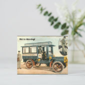 Carte Postale Nous déménageons mais pas en utilisant un camion p (Debout devant)