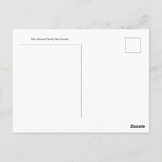 Carte Postale Nous déménageons mais pas en utilisant un camion p (Dos)