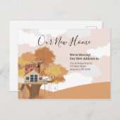 Carte Postale Nous déménageons notre nouvelle maison Adresse de (Devant / Derrière)