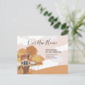 Carte Postale Nous déménageons notre nouvelle maison Adresse de (Debout devant)