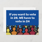 Carte Postale Nous devons voter en 24 (Devant / Derrière)