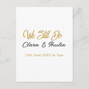 Carte Postale Nous faisons encore couple nom date champagne or v