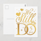 Carte Postale Nous faisons toujours 5 ans d'anniversaire de mari (Devant / Derrière)