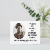 Carte Postale Nous Formons Nos Bâtiments (Citation De Winston Ch (Debout devant)